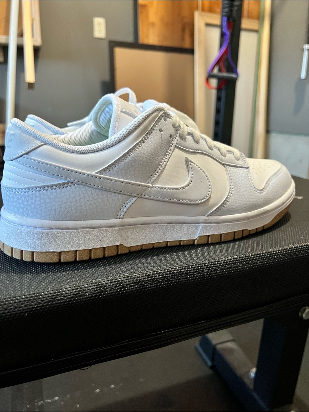 Nike Dunk Low White with Gum Sole - Picture 11 of 11